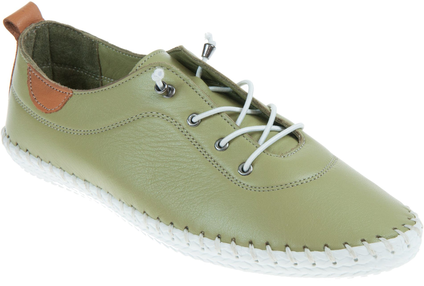 St Ives leather plimsoll