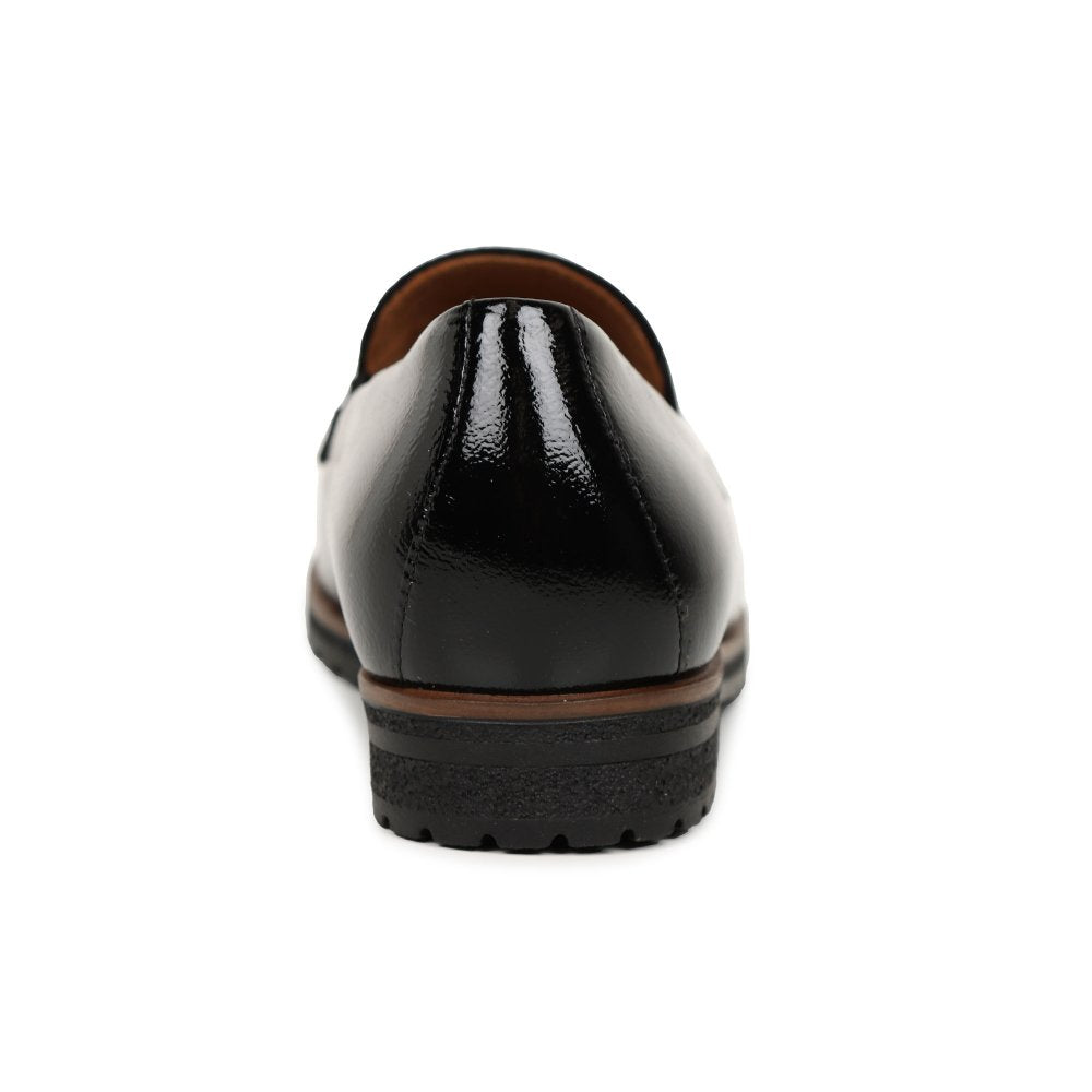 Gabor Elder Women's Loafers | Black Suede/ Patent | 72.042.37