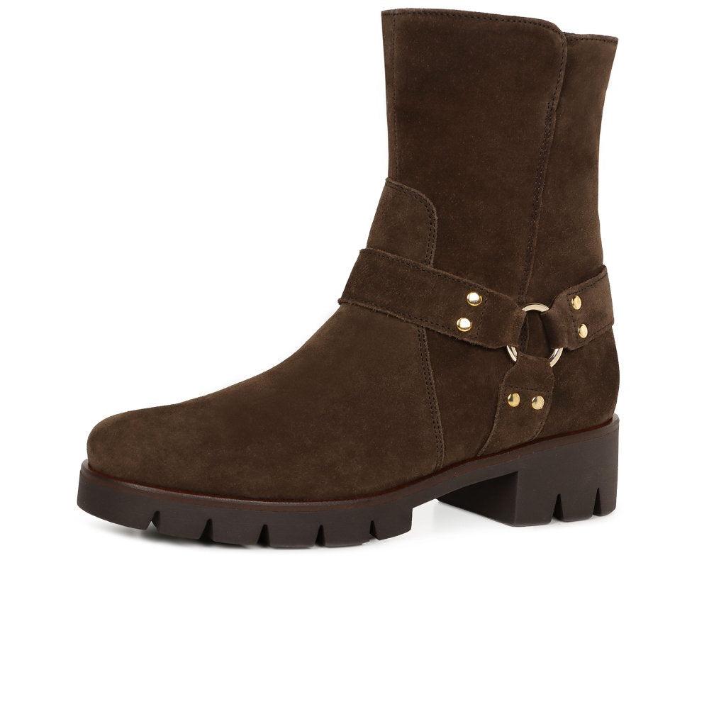 Gabor Buford 51.713.18 Women's Biker Boots - Brown Suede