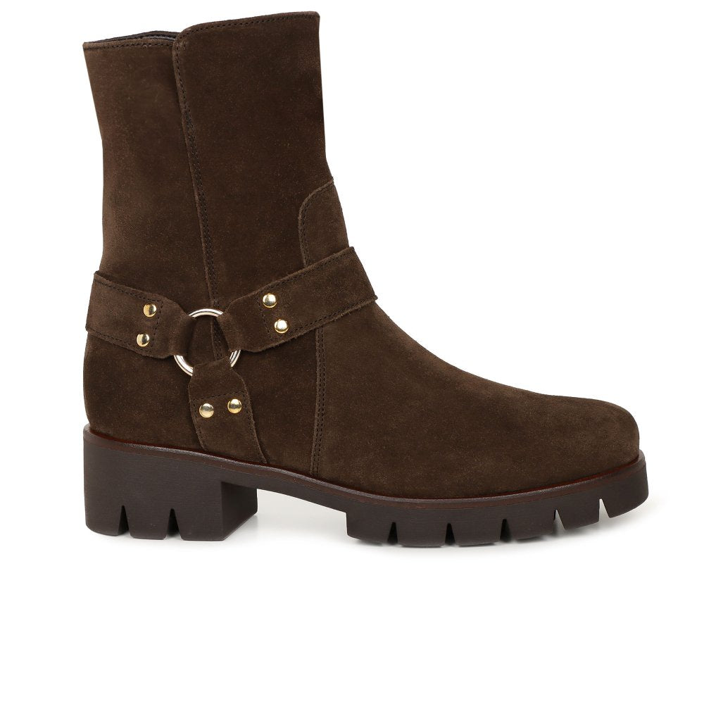 Gabor Buford 51.713.18 Women's Biker Boots - Brown Suede
