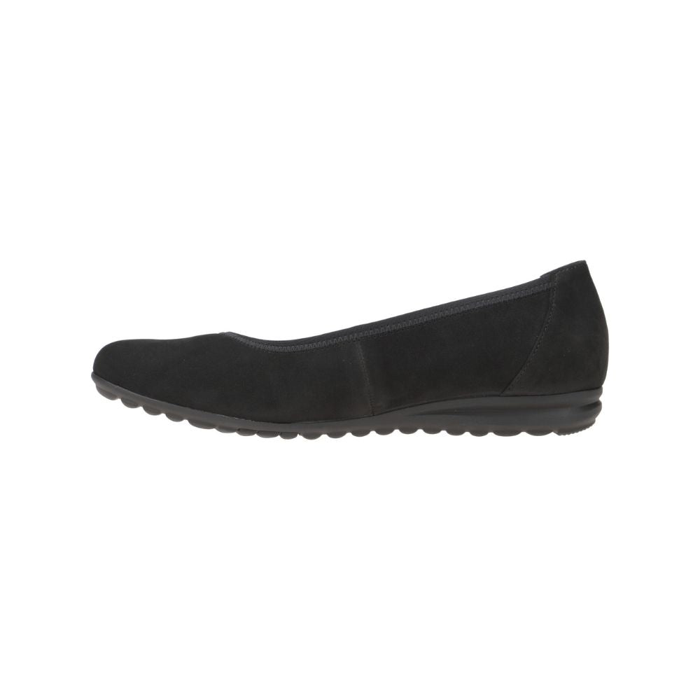 Gabor Comfort Ballerina Nubuck | Black Suede | 72.620.47