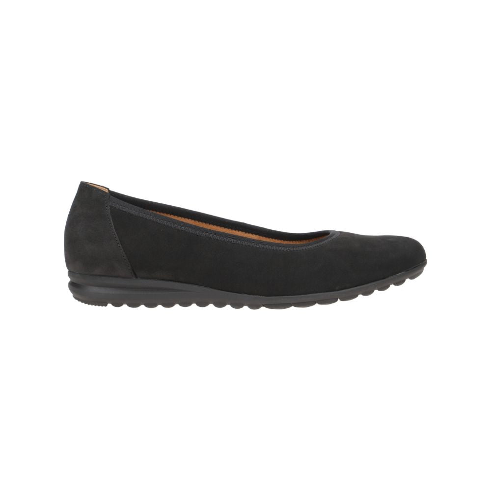 Gabor Comfort Ballerina Nubuck | Black Suede | 72.620.47