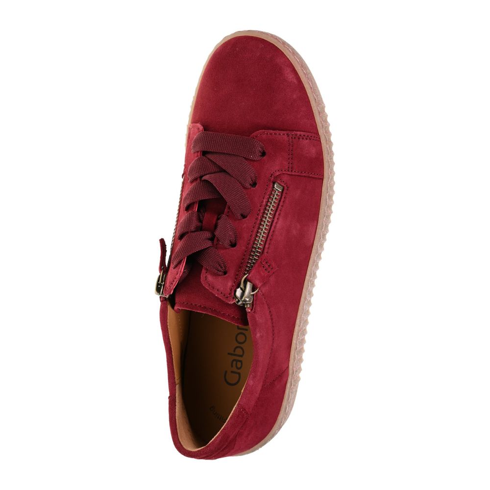 Gabor Wisdom Women's Trainers | Bordeaux Suede | 73.334.35