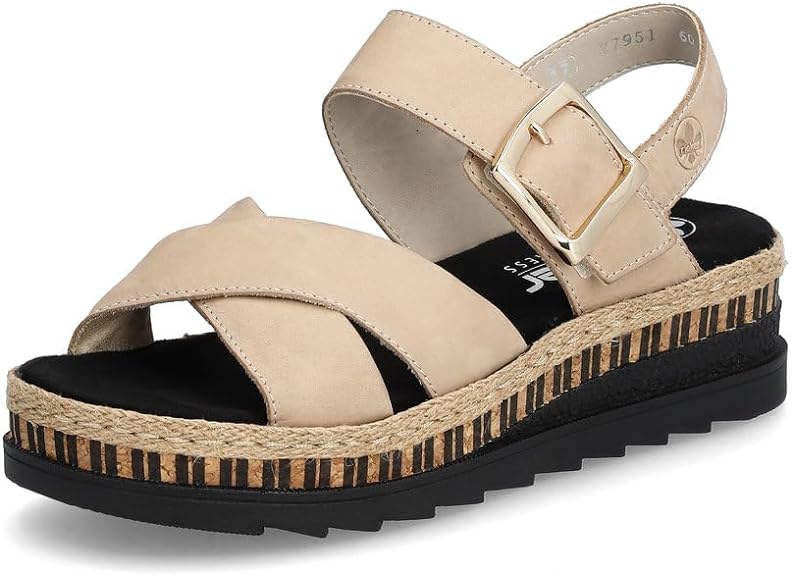 Rieker Women's Wedge Adjustable Strap Sandal