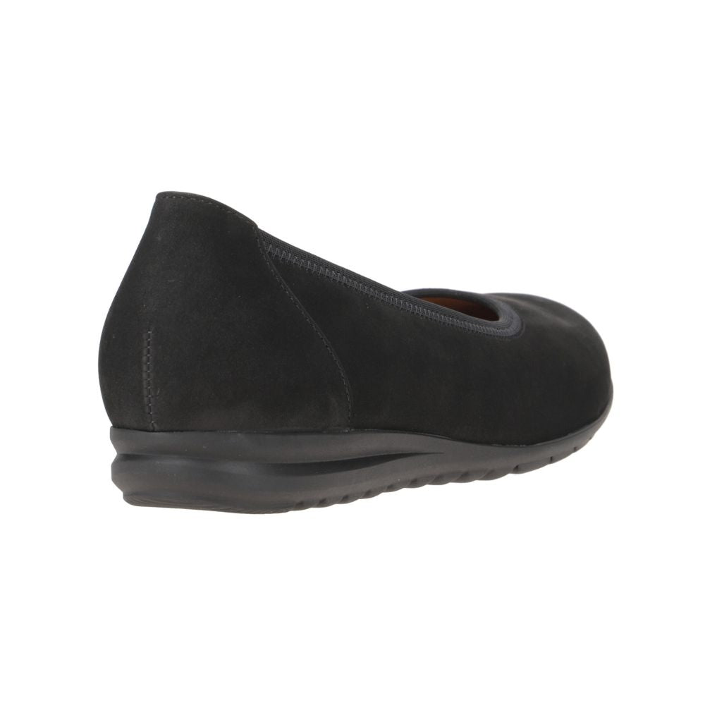Gabor Comfort Ballerina Nubuck | Black Suede | 72.620.47