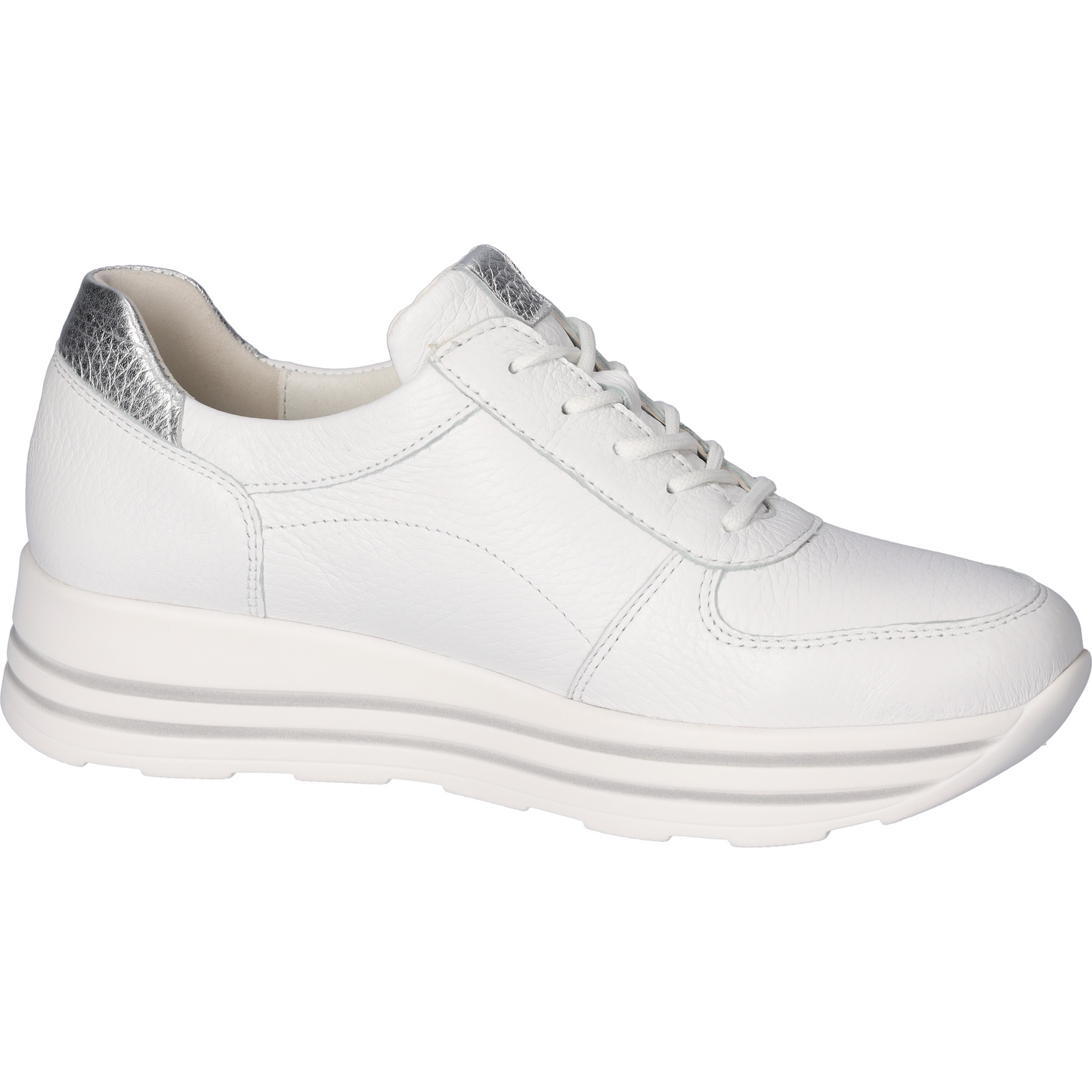 Waldlaufer H-Lana Womens Trainer - White/Silver