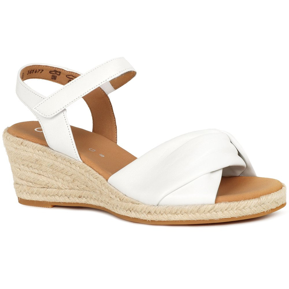 Gabor Moon Women's Wedge Heel Sandals White