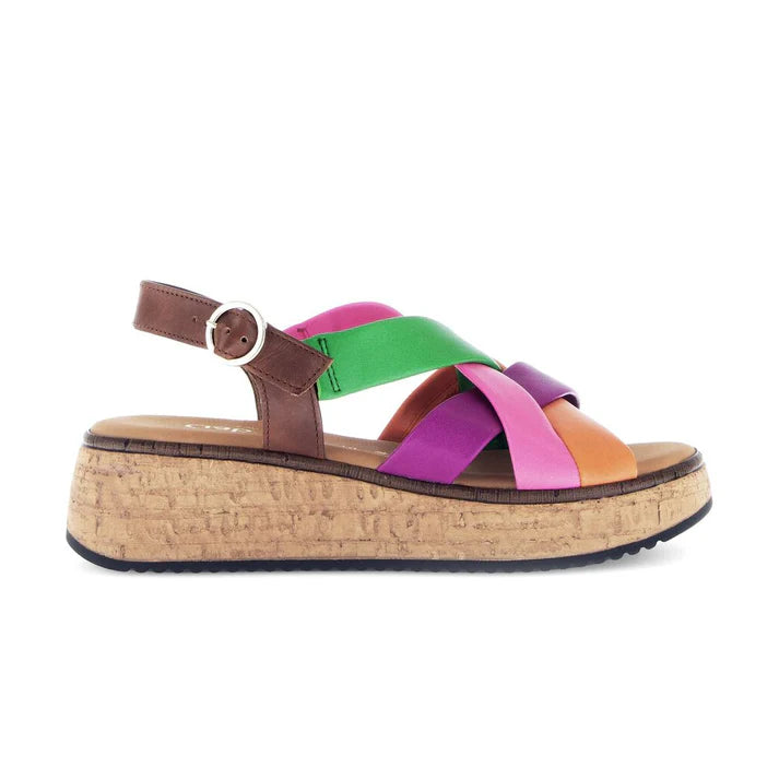 Gabor Café Brightly Coloured Combination Sandals | Multicolour | 62.823.25