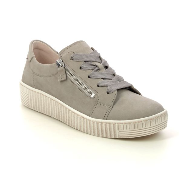 Gabor Wisdom Ladies Leather Zip & Lace Trainers | 63.334
