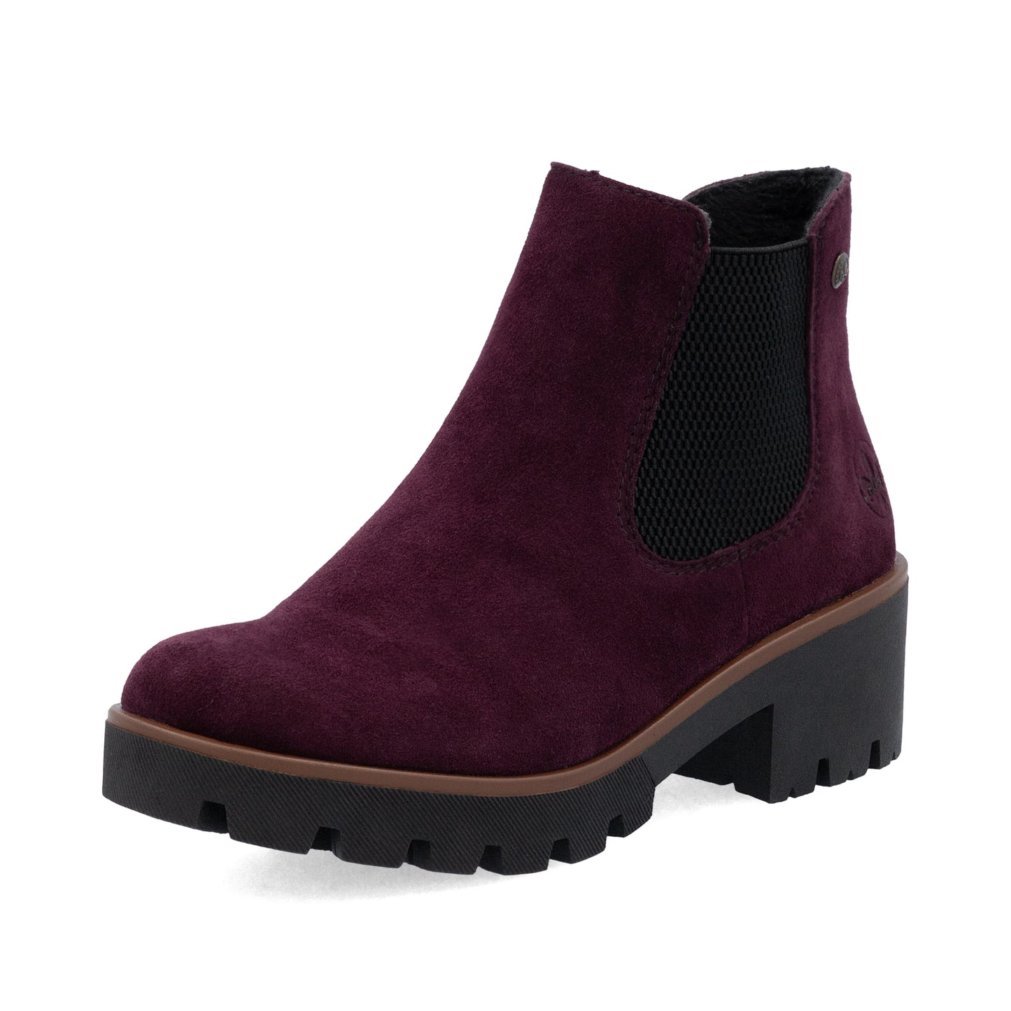 Rieker Women's Elasticated Boots | Burgundy Suede | 79265-30
