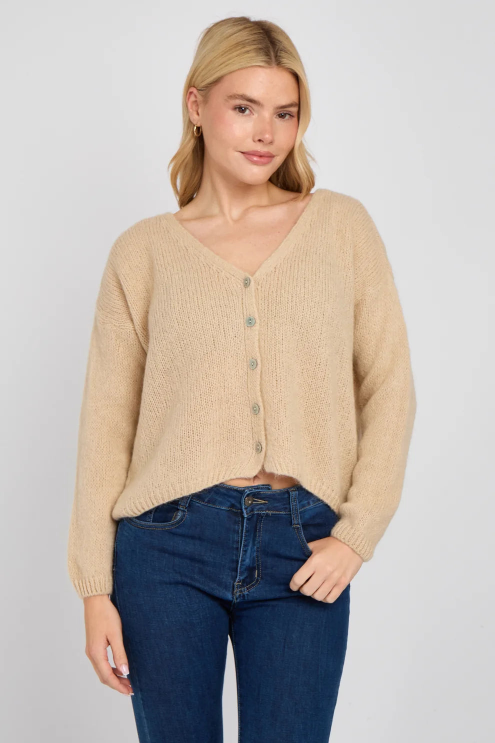 G7 Mohair Button Through Cardigan