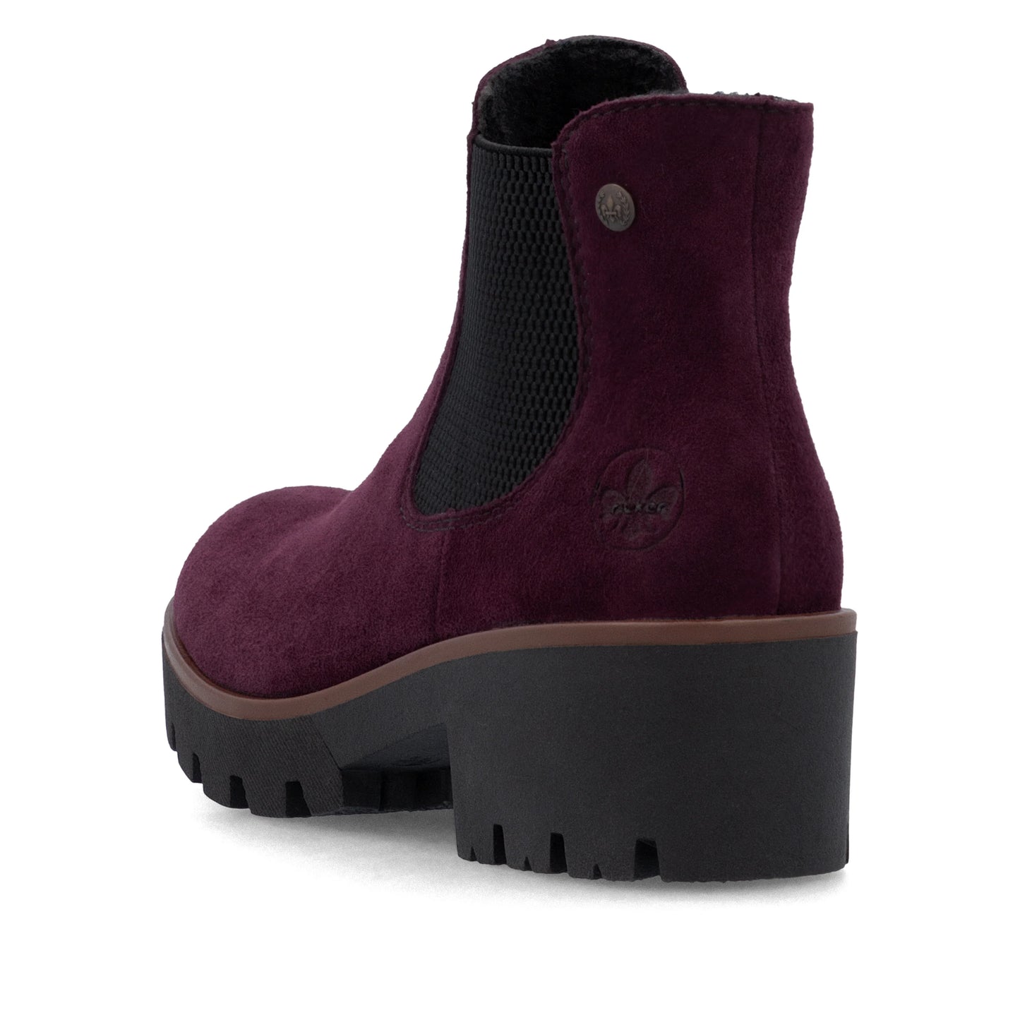 Rieker Women's Elasticated Boots | Burgundy Suede | 79265-30
