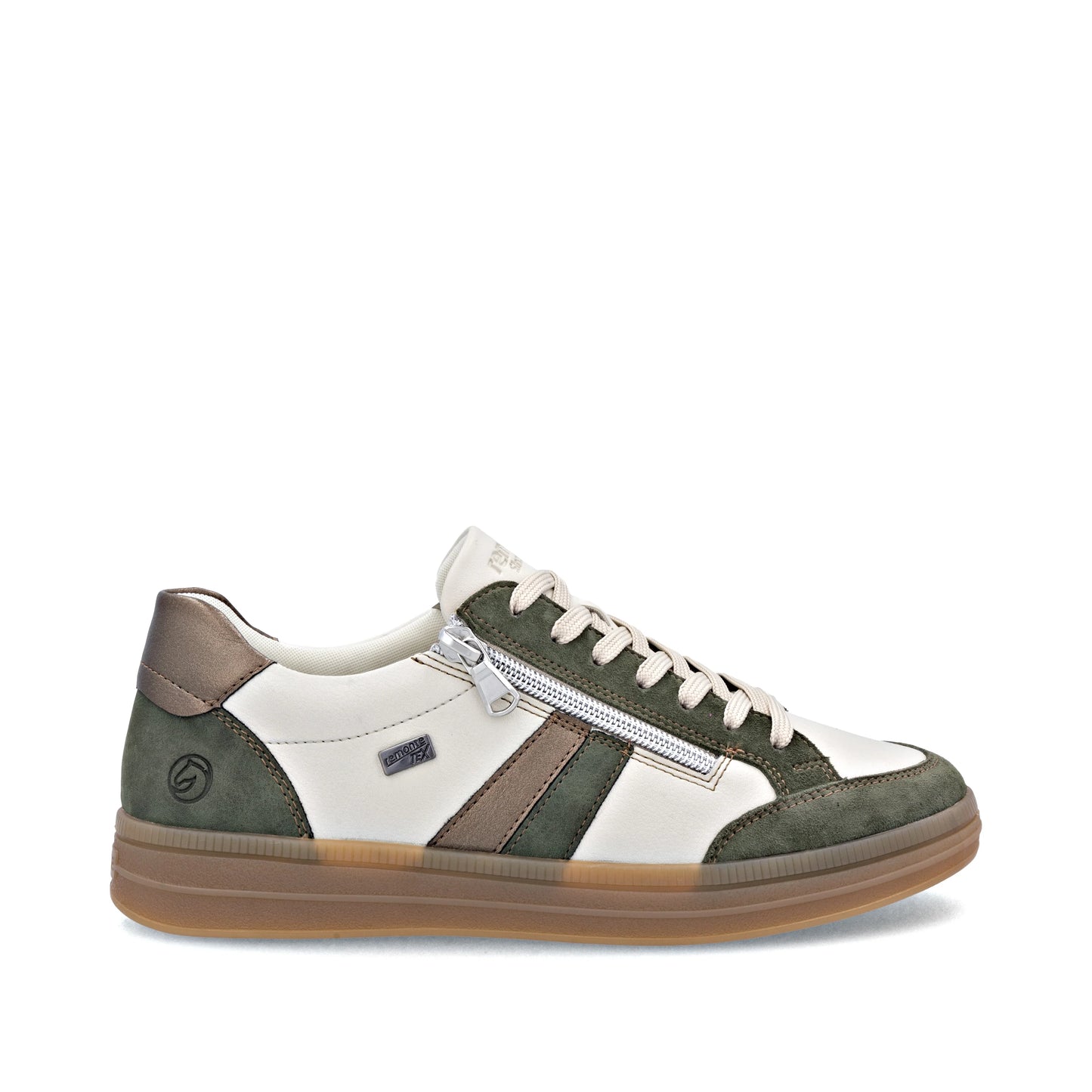 Remonte Women's Zip Trainers | Green/ Multi| D2C04-60