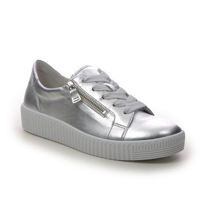 Gabor Wisdom Ladies Leather Zip & Lace Trainers | 63.334