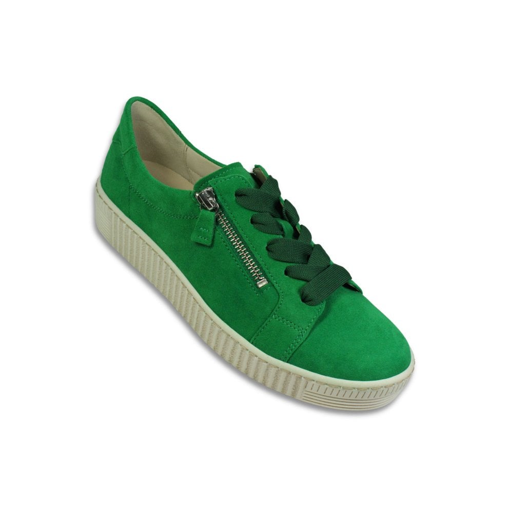 Gabor Wisdom Ladies Leather Zip & Lace Trainers | 63.334