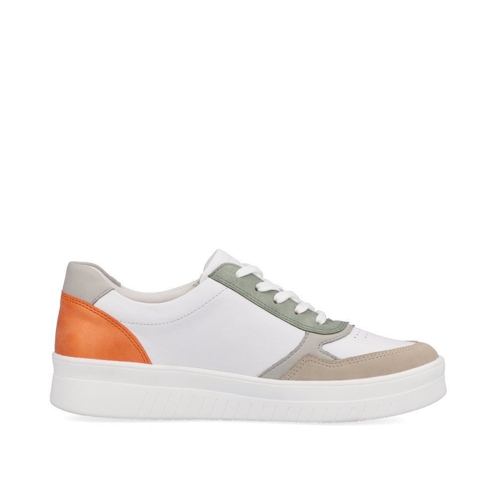 Remonte Trainers D0J01 Ladies Shoes White Combi