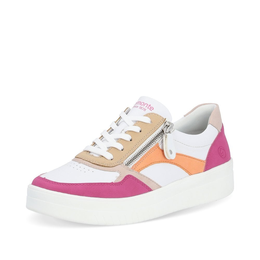 Remonte Trainers D0J01 Ladies Shoes White Combi