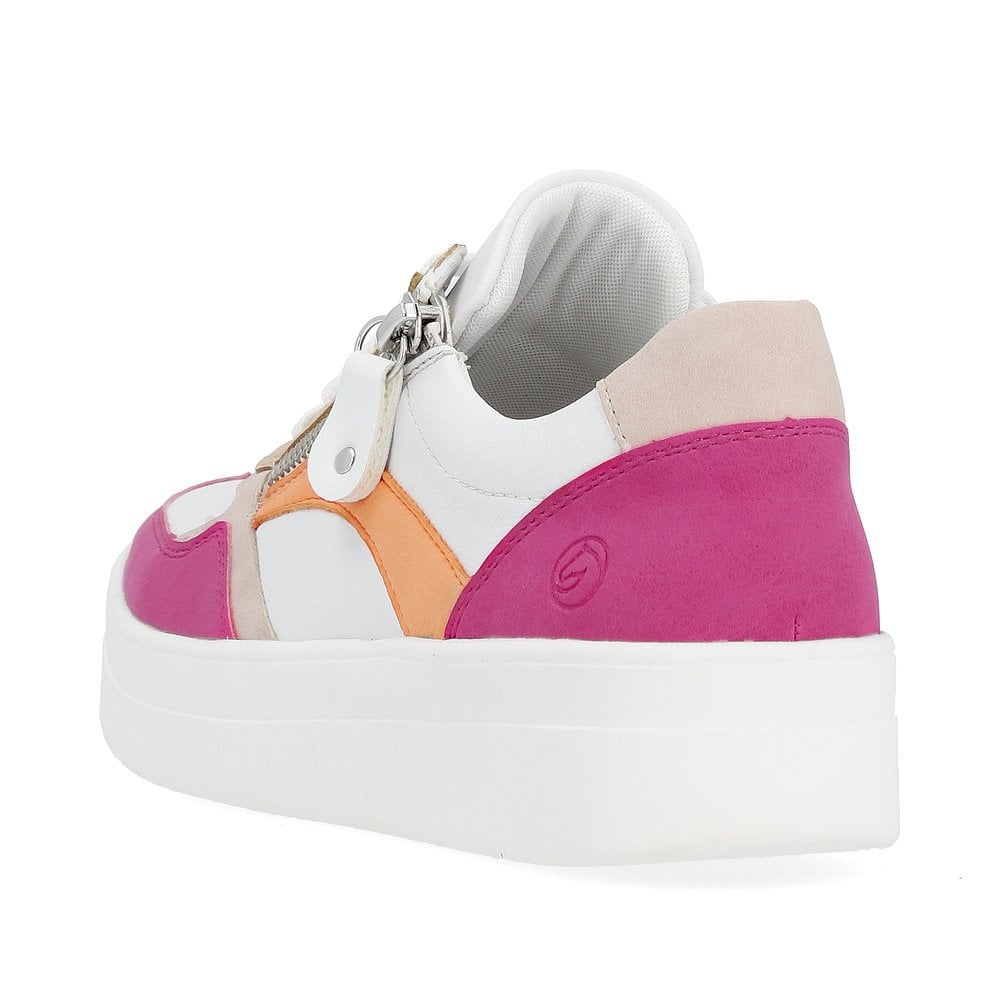 Remonte Trainers D0J01 Ladies Shoes White Combi