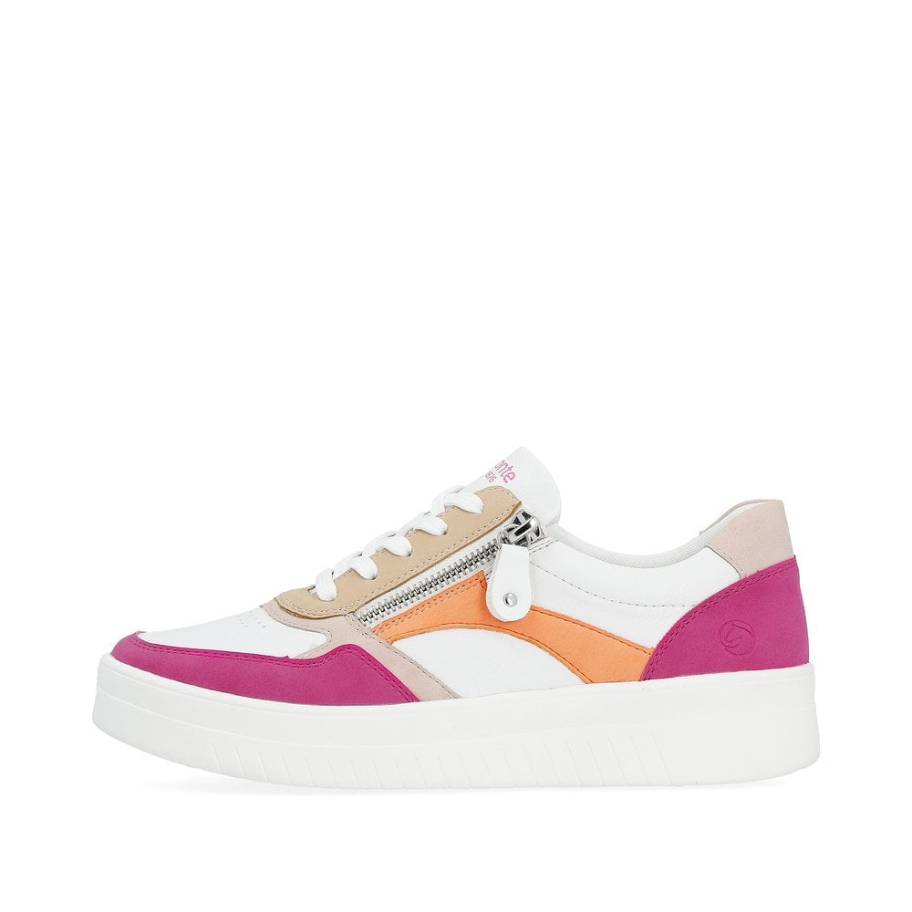 Remonte Trainers D0J01 Ladies Shoes White Combi