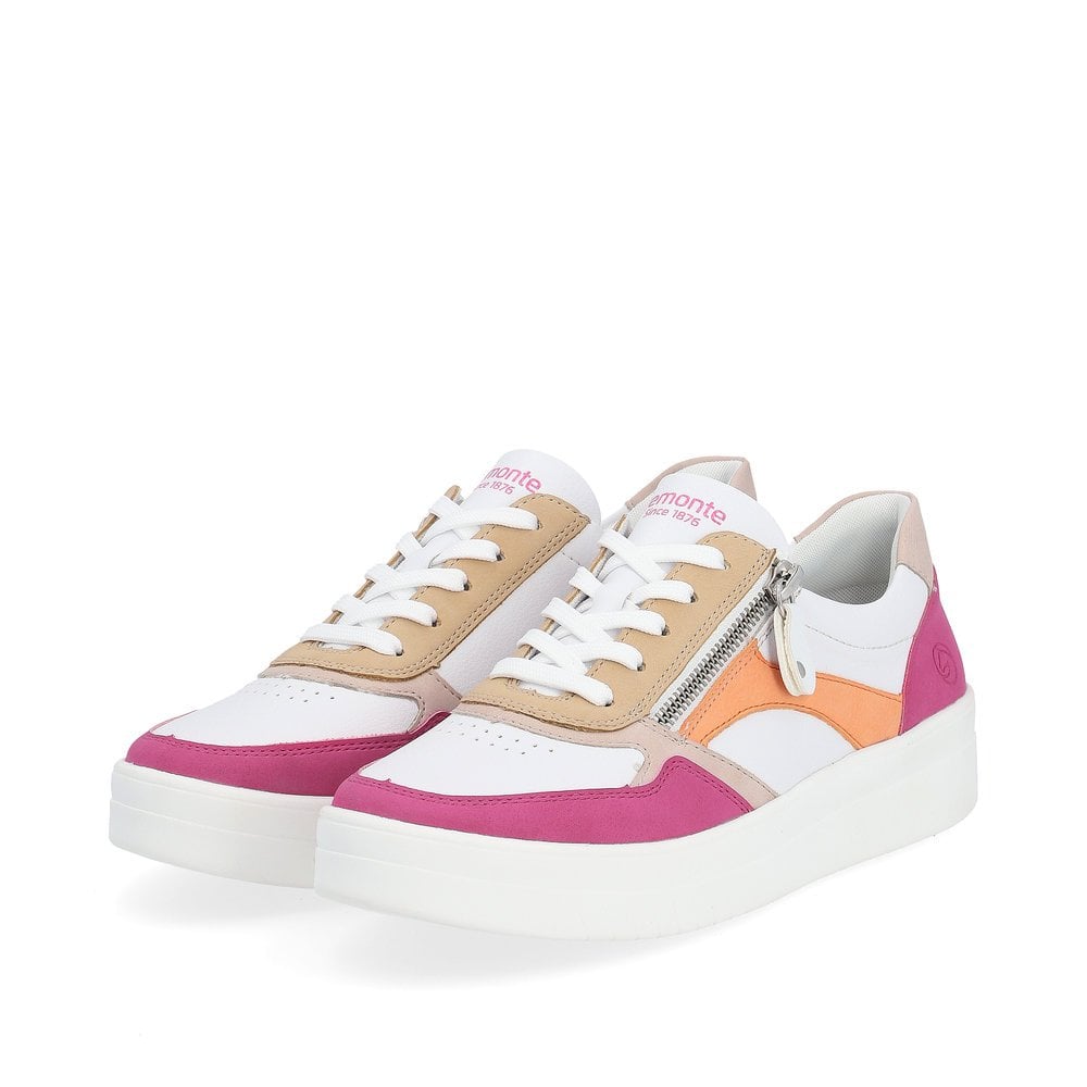 Remonte Trainers D0J01 Ladies Shoes White Combi