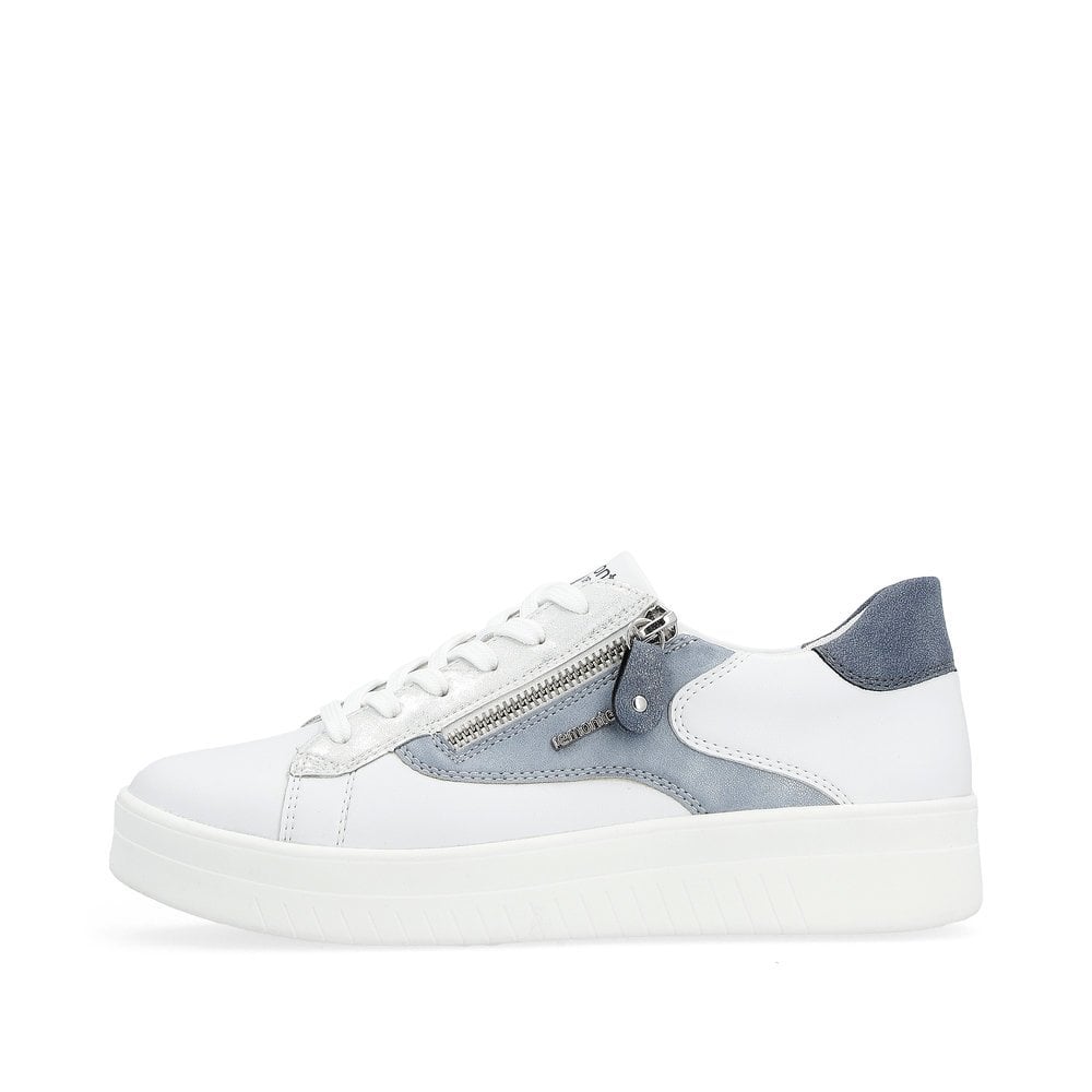 Remonte Trainers D0J03 Ladies Shoes White Combi