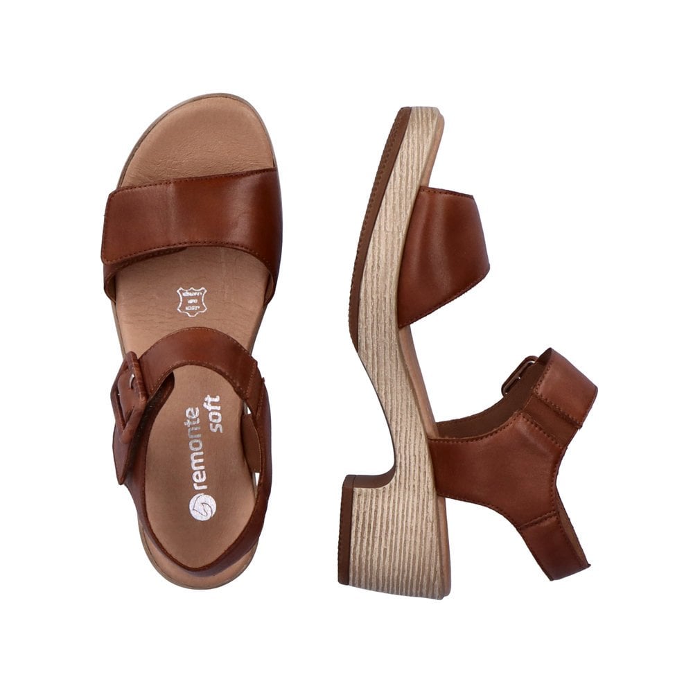 Remonte Sandals D0N52 Ladies Shoes Brown