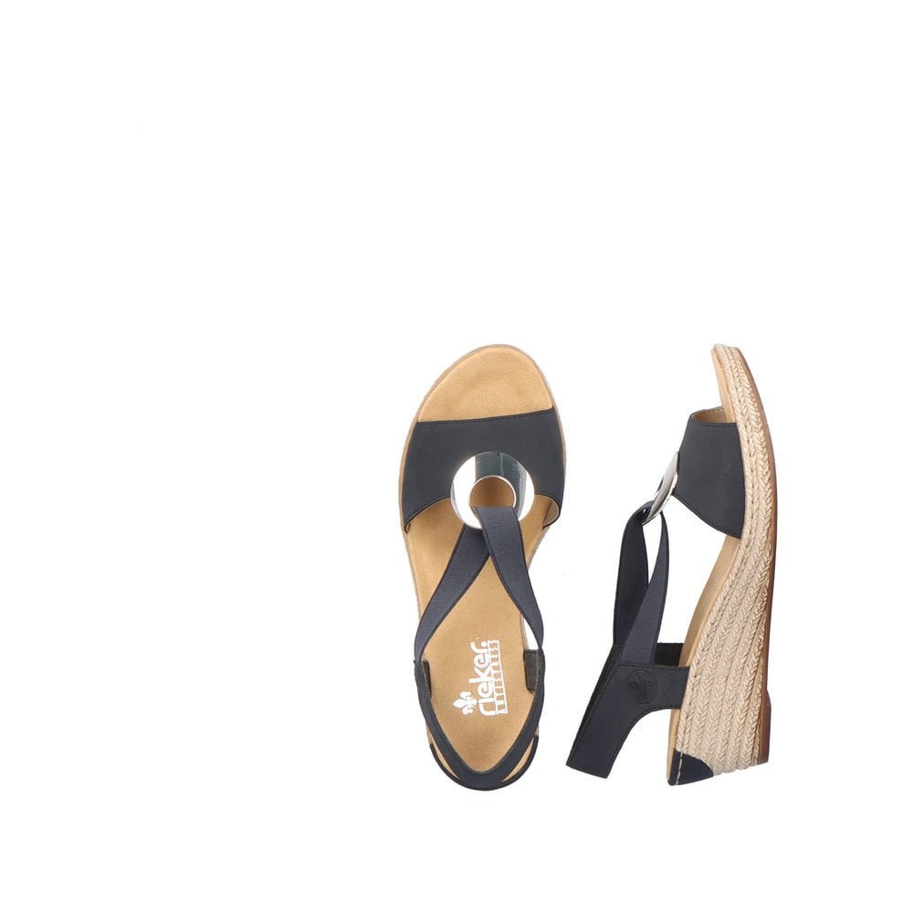 Rieker Sandals Ladies Shoes Blue | 624H6-14
