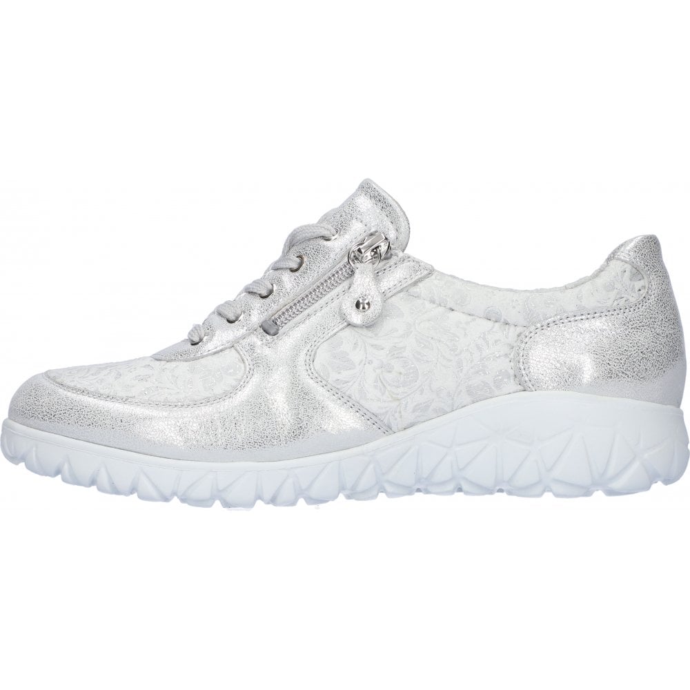 Waldlaufer Havy Soft Womens Trainer - Silver/White