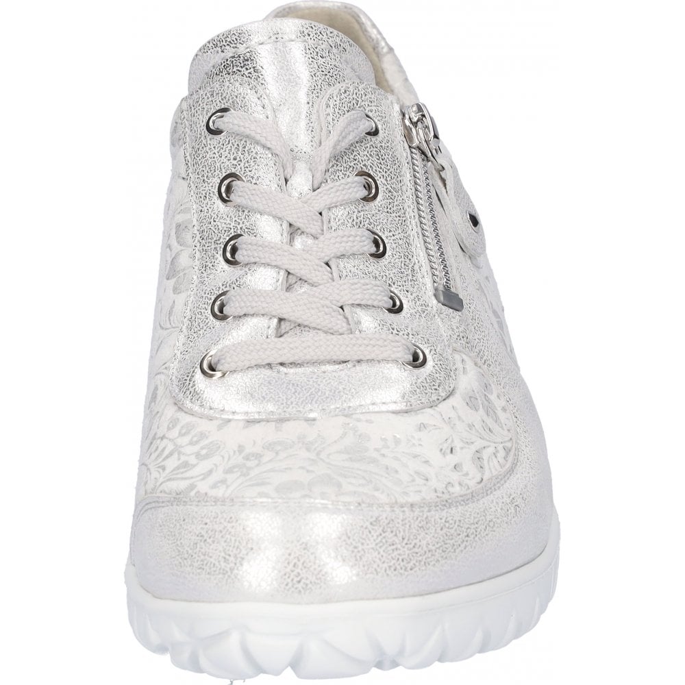 Waldlaufer Havy Soft Womens Trainer - Silver/White