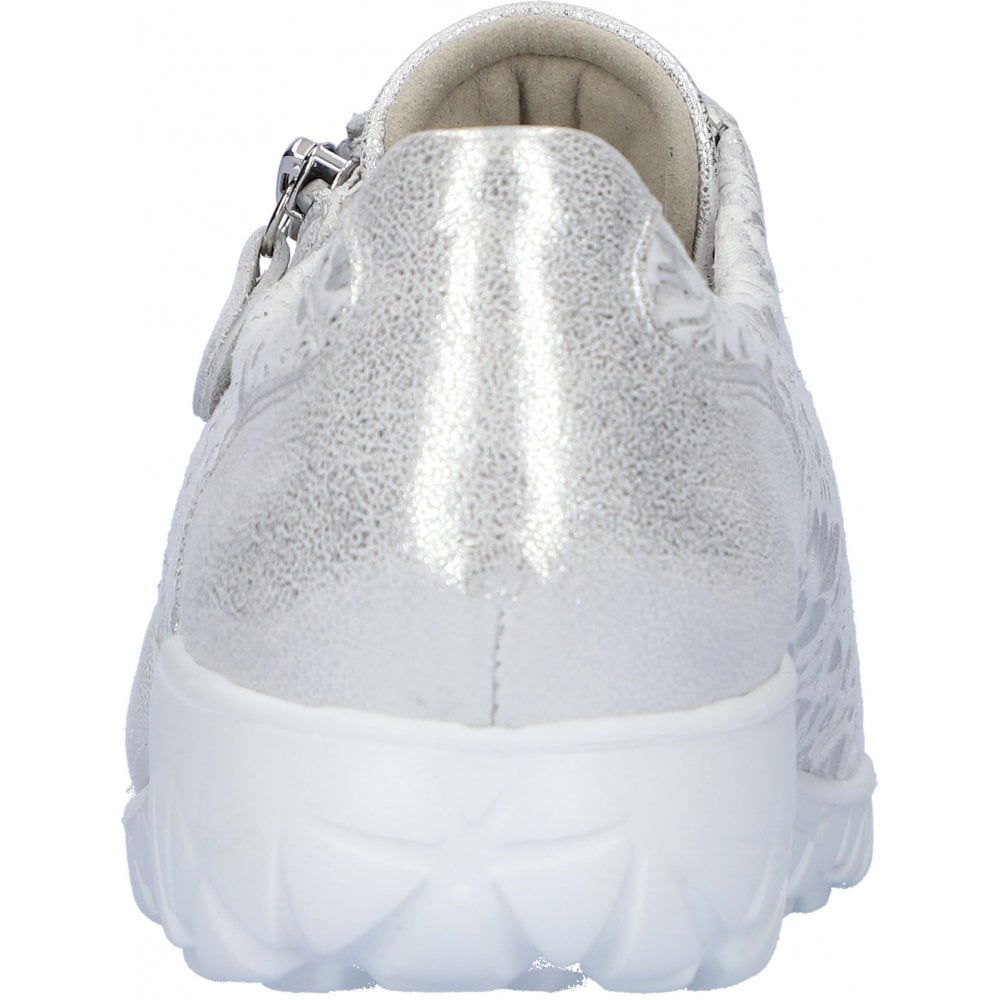 Waldlaufer Havy Soft Womens Trainer - Silver/White