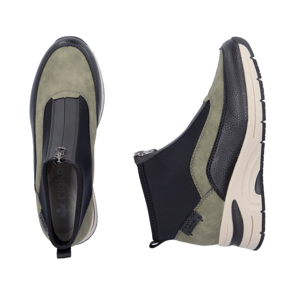 Rieker Women's Krosika Ankle Boots | Green/ Multi | N9362-54