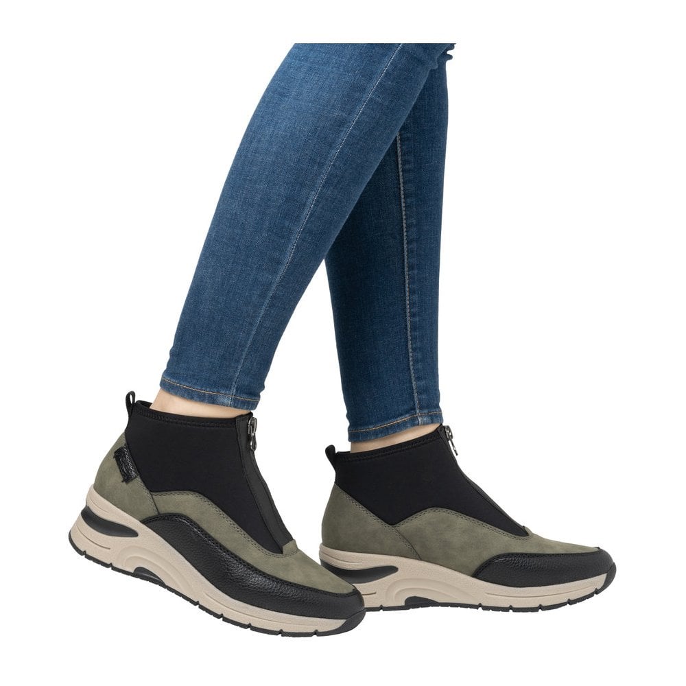 Rieker Women's Krosika Ankle Boots | Green/ Multi | N9362-54