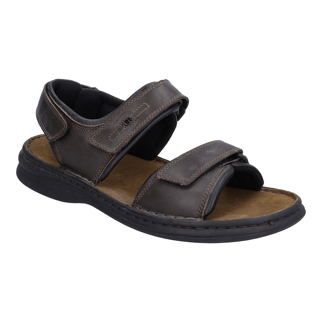 Josef Seibel Rafe Mens Sandals open-toe leather sandal with three fully adjustable straps Colours Ltd, Colours, Colours Farnham, Colours Shoes