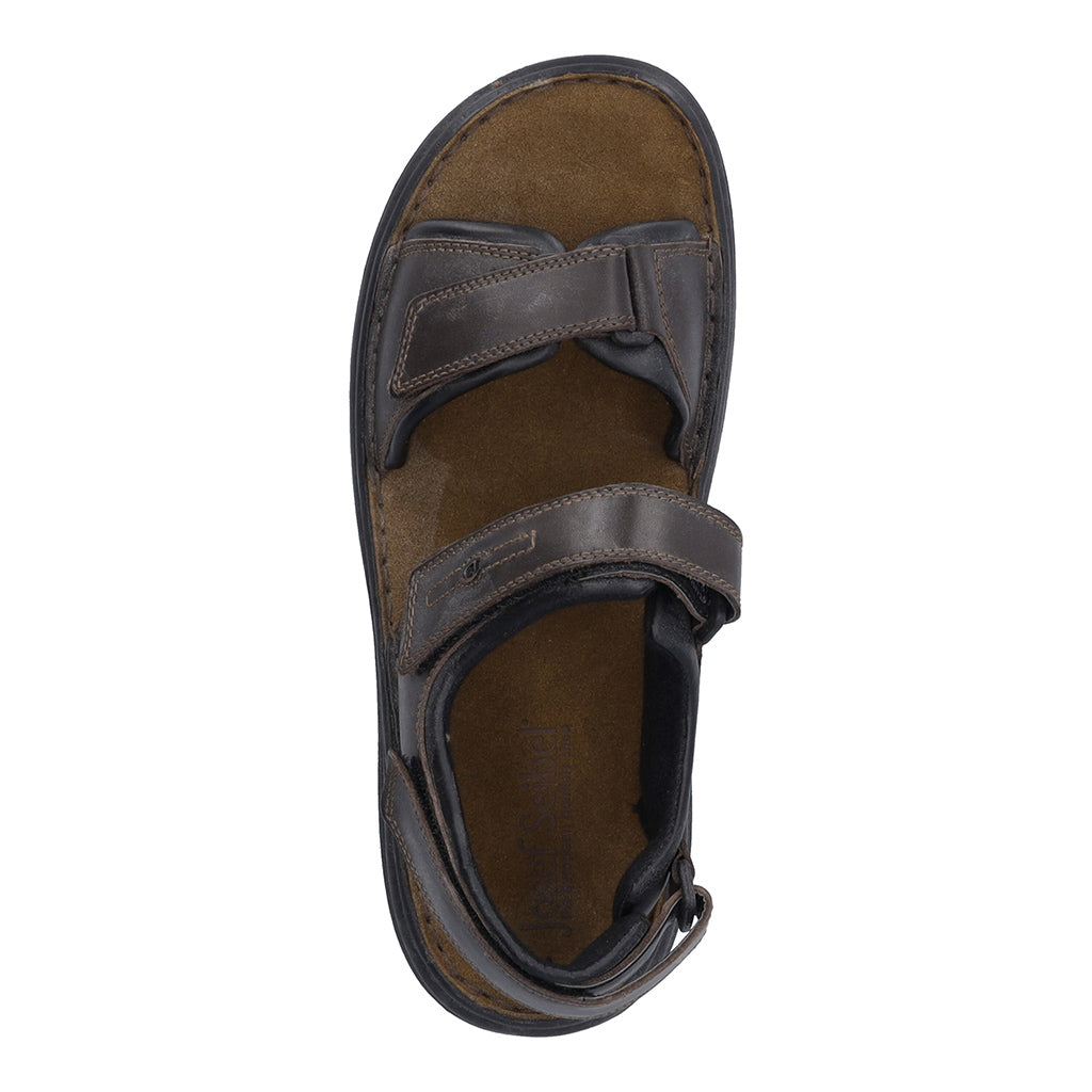 Josef Seibel Rafe Mens Sandals open-toe leather sandal with three fully adjustable straps Colours Ltd, Colours, Colours Farnham, Colours Shoes