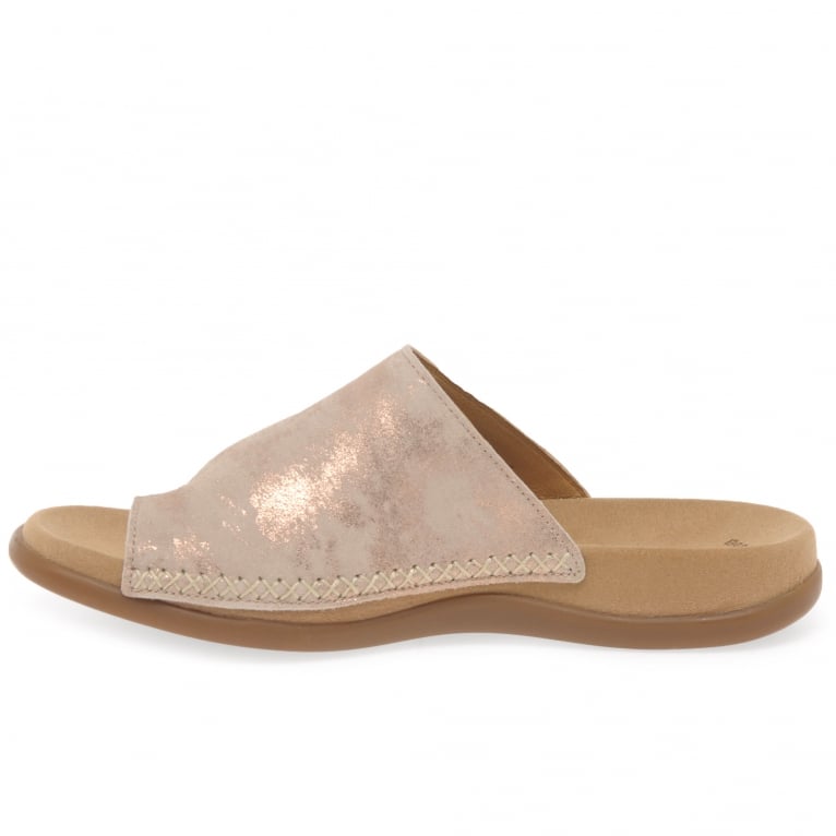 Gabor Lanzarote 03.700 Ladies Toe-post Sandals slip-on ,leather, nubuck, metallic,best fitting Colours Ltd, Colours, Colours Farnham, Colours Shoes