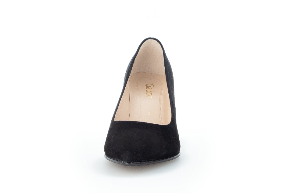 Gabor Dane 21.380.17 Ladies Court Shoes suede, leather, black, luxurious, comfort Colours Ltd, Colours, Colours Farnham, Colours Shoes