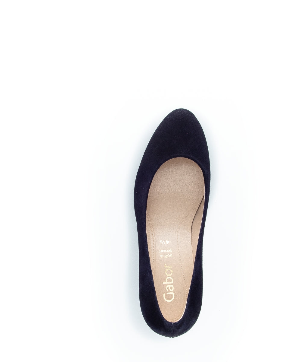 Gabor Edina 21.410 Ladies Court Shoes suede, leather, premium, luxurious Colours Ltd, Colours, Colours Farnham, Colours Shoes