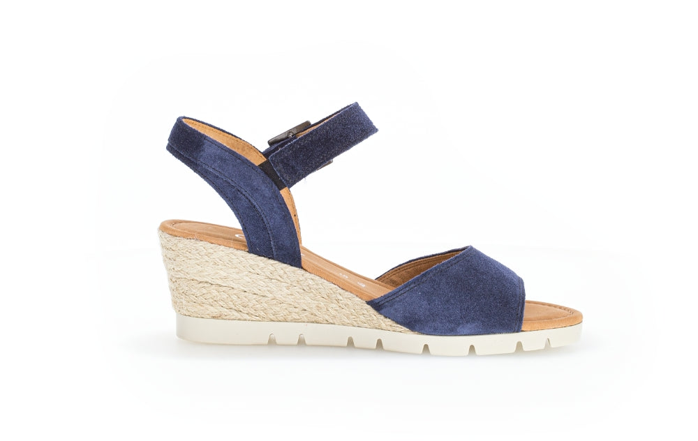 Gabor Nieve 22.042 Ladies Wedge Sandals suede, buckle, wedge heels Colours Ltd, Colours, Colours Farnham, Colours Shoes