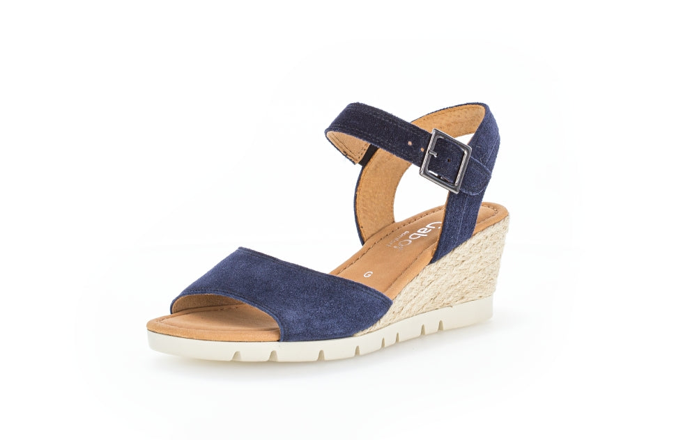 Gabor Nieve 22.042 Ladies Wedge Sandals suede, buckle, wedge heels Colours Ltd, Colours, Colours Farnham, Colours Shoes
