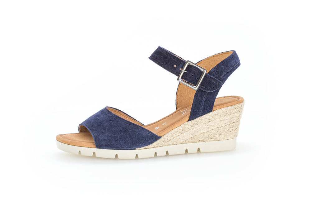Gabor Nieve 22.042 Ladies Wedge Sandals suede, buckle, wedge heels Colours Ltd, Colours, Colours Farnham, Colours Shoes