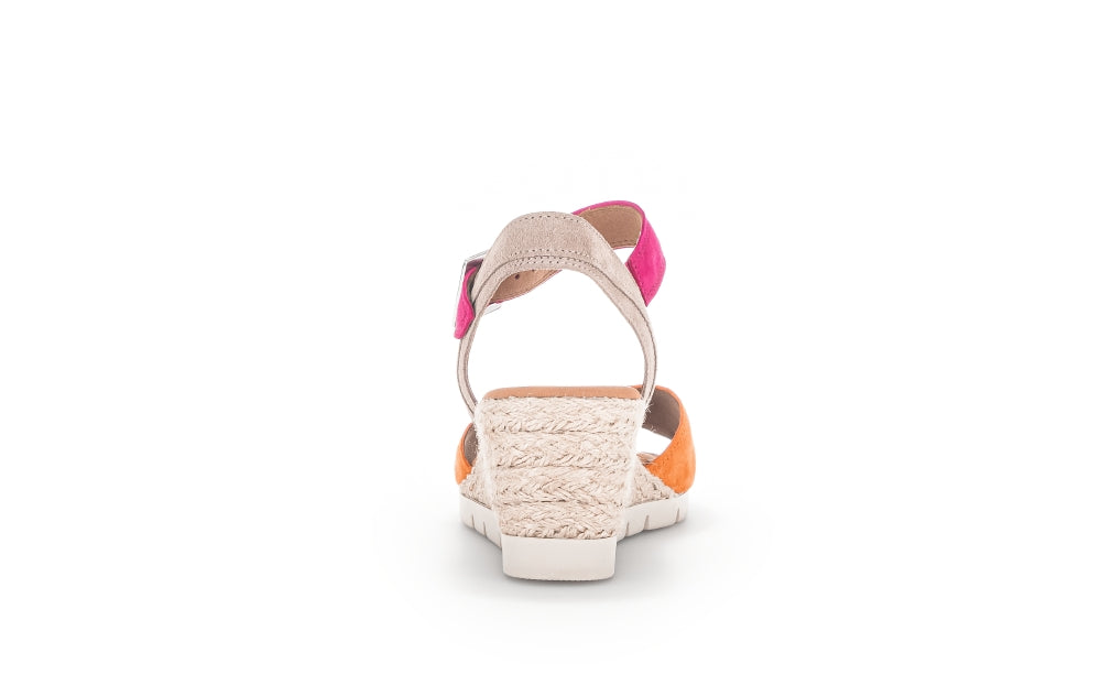 Gabor Nieve 22.042 Ladies Wedge Sandals suede, buckle, wedge heels Colours Ltd, Colours, Colours Farnham, Colours Shoes