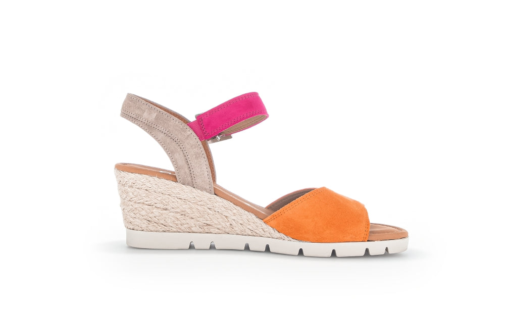 Gabor Nieve 22.042 Ladies Wedge Sandals suede, buckle, wedge heels Colours Ltd, Colours, Colours Farnham, Colours Shoes
