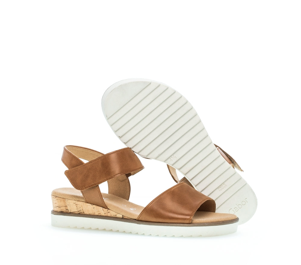 Gabor Raynor 22.750 Ladies Low Wedge Sandals leather,rip tape fastening Colours Ltd, Colours, Colours Farnham, Colours Shoes