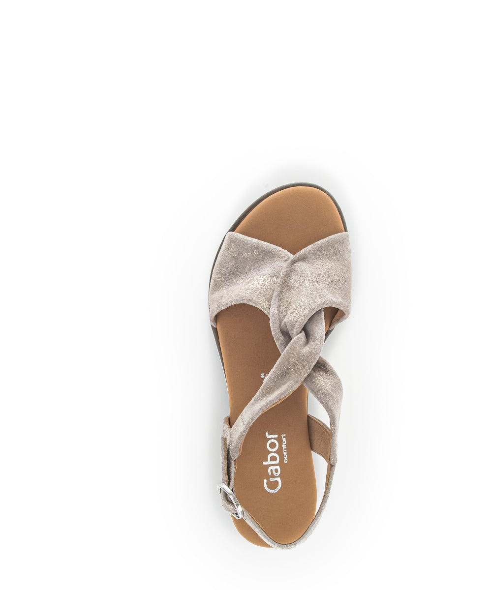Gabor Rich 22.751 Ladies Low Wedge Sandals leather, wedged heel, buckle Colours Ltd, Colours, Colours Farnham, Colours Shoes