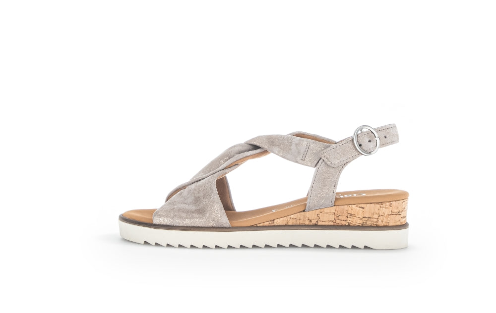 Gabor Rich 22.751 Ladies Low Wedge Sandals leather, wedged heel, buckle Colours Ltd, Colours, Colours Farnham, Colours Shoes