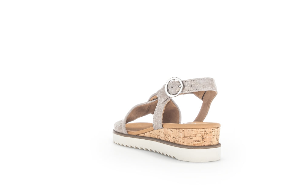 Gabor Rich 22.751 Ladies Low Wedge Sandals leather, wedged heel, buckle Colours Ltd, Colours, Colours Farnham, Colours Shoes