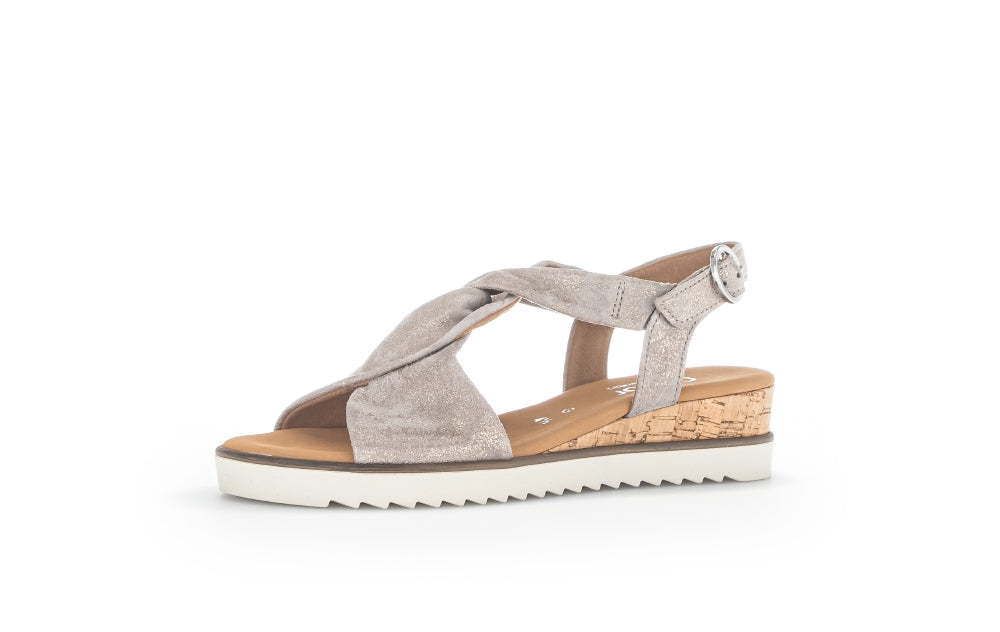Gabor Rich 22.751 Ladies Low Wedge Sandals leather, wedged heel, buckle Colours Ltd, Colours, Colours Farnham, Colours Shoes