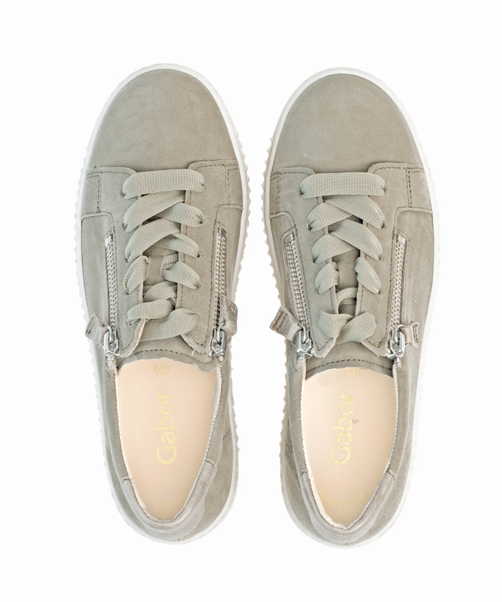 Gabor Wisdom 23.334 Ladies Fashion Trainers leather, suede, two zip, side zip Colours Ltd, Colours, Colours Farnham, Colours Shoes
