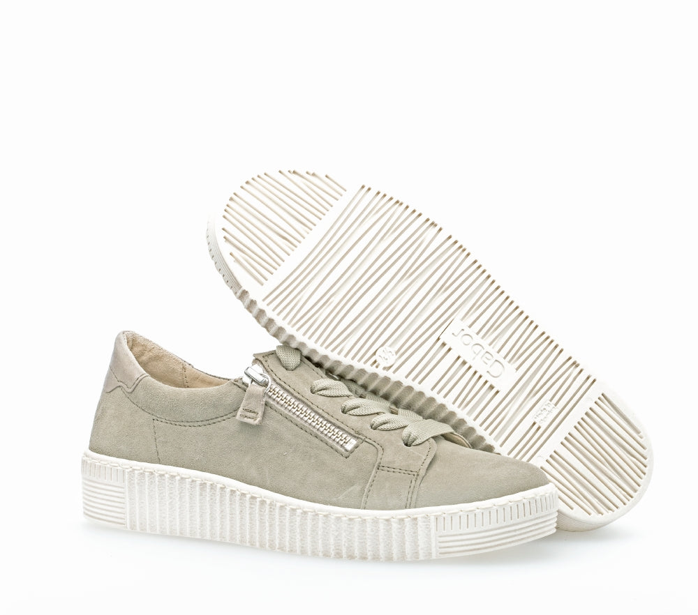 Gabor Wisdom 23.334 Ladies Fashion Trainers leather, suede, two zip, side zip Colours Ltd, Colours, Colours Farnham, Colours Shoes