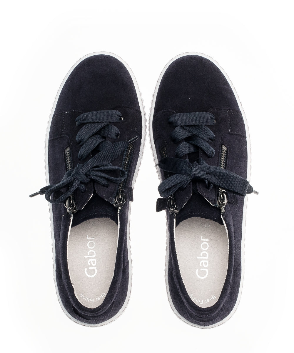 Gabor Wisdom 23.334 Ladies Fashion Trainers leather, suede, two zip, side zip Colours Ltd, Colours, Colours Farnham, Colours Shoes